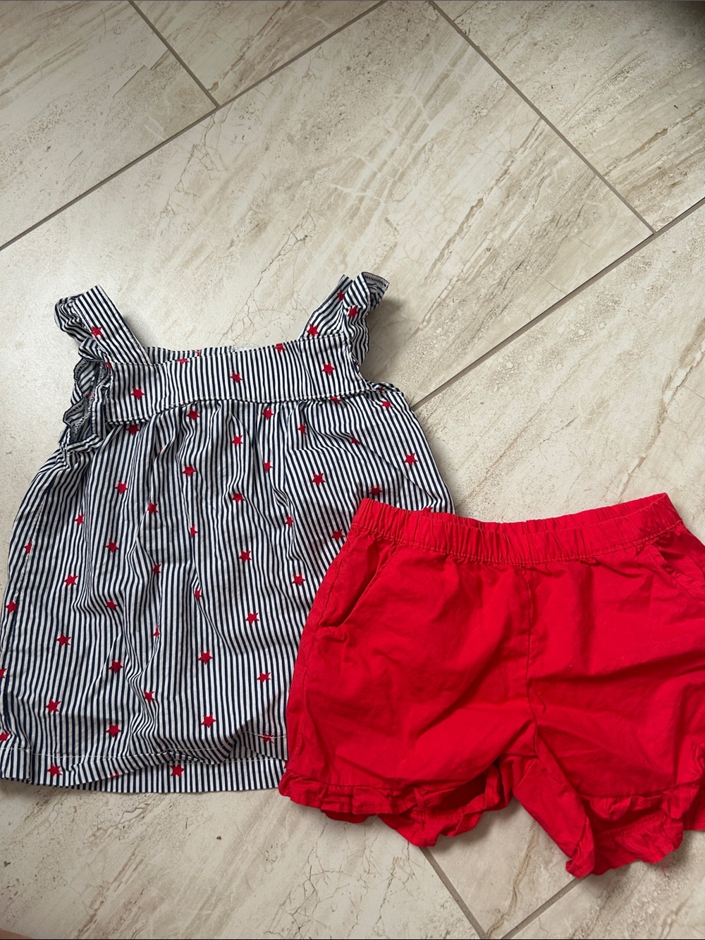 Carters toddler ruffle  4th of July set